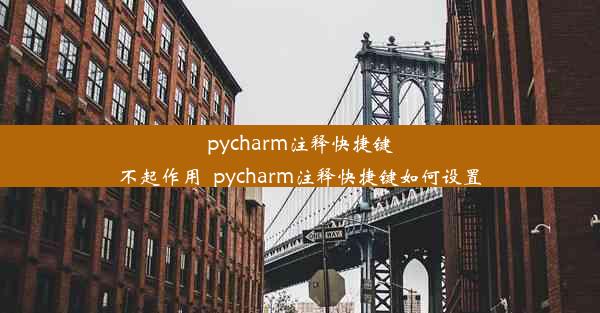 pycharm注释快捷键不起作用_pycharm注释快捷键如何设置