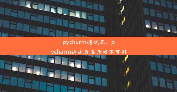 pycharm调试器、pycharm调试器显示帧不可用