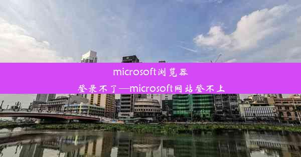 microsoft浏览器登录不了—microsoft网站登不上