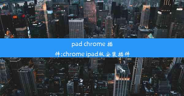 pad chrome 插件;chrome ipad版安装插件