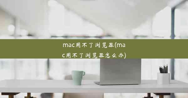 mac用不了浏览器(mac用不了浏览器怎么办)