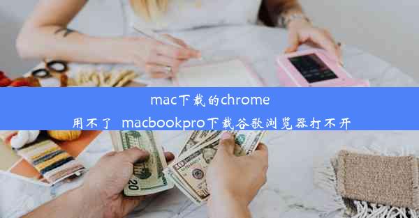 mac下载的chrome用不了_macbookpro下载谷歌浏览器打不开