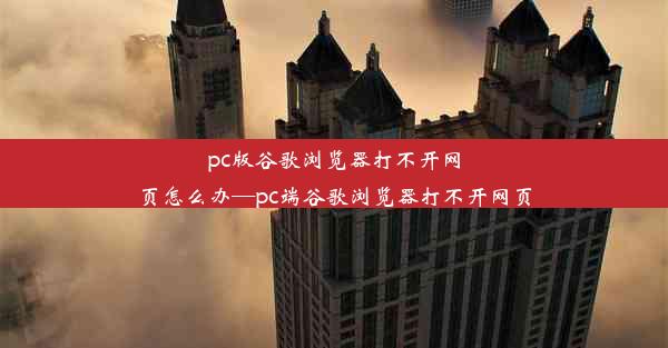 pc版谷歌浏览器打不开网页怎么办—pc端谷歌浏览器打不开网页