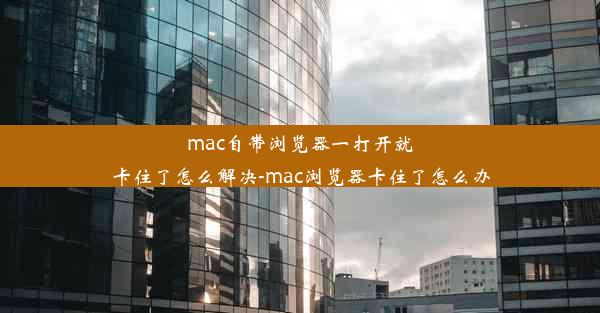 mac自带浏览器一打开就卡住了怎么解决-mac浏览器卡住了怎么办