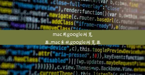 mac用google浏览器,mac系统google浏览器