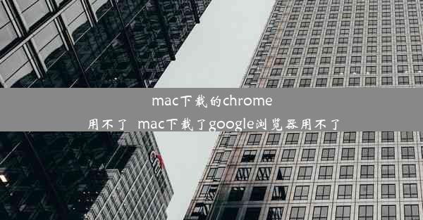 mac下载的chrome用不了_mac下载了google浏览器用不了