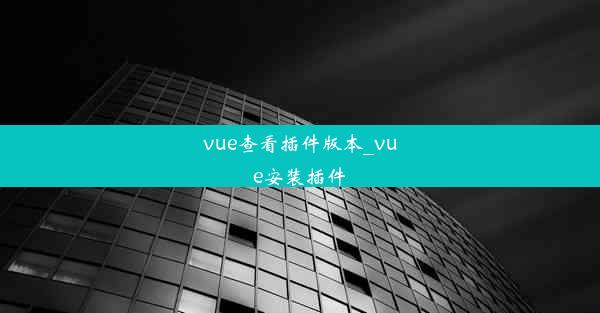 vue查看插件版本_vue安装插件