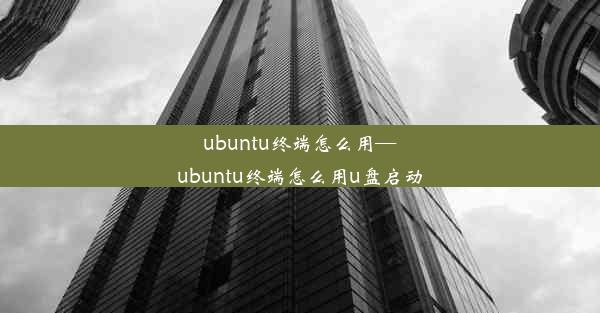 ubuntu终端怎么用—ubuntu终端怎么用u盘启动