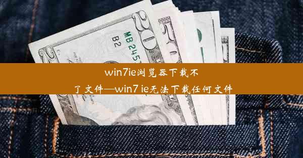 win7ie浏览器下载不了文件—win7 ie无法下载任何文件