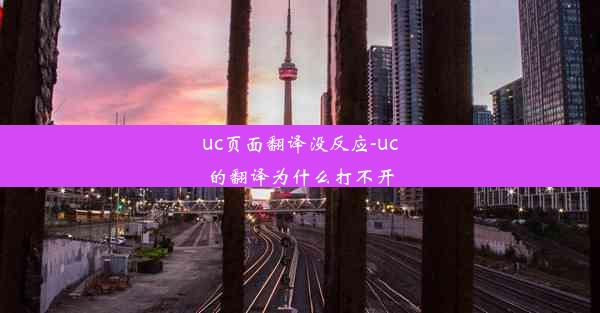 uc页面翻译没反应-uc的翻译为什么打不开