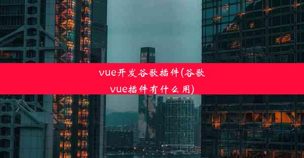 vue开发谷歌插件(谷歌vue插件有什么用)