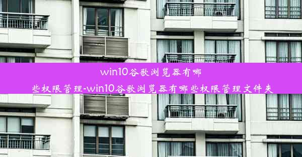 win10谷歌浏览器有哪些权限管理-win10谷歌浏览器有哪些权限管理文件夹