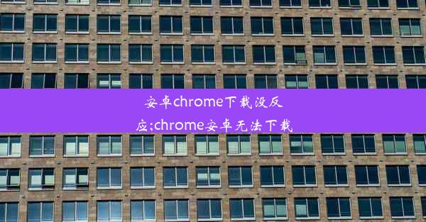 安卓chrome下载没反应;chrome安卓无法下载