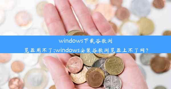 windows下载谷歌浏览器用不了;windows安装谷歌浏览器上不了网？