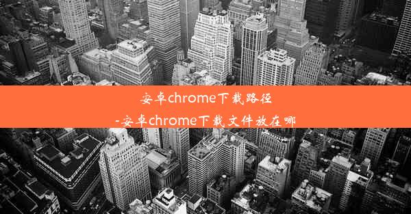 安卓chrome下载路径-安卓chrome下载文件放在哪