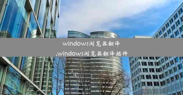 windows浏览器翻译,windows浏览器翻译插件