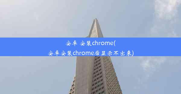 安卓 安装chrome(安卓安装chrome后显示不出来)