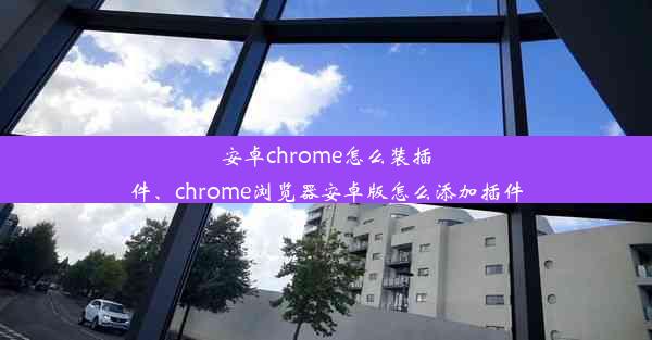 安卓chrome怎么装插件、chrome浏览器安卓版怎么添加插件