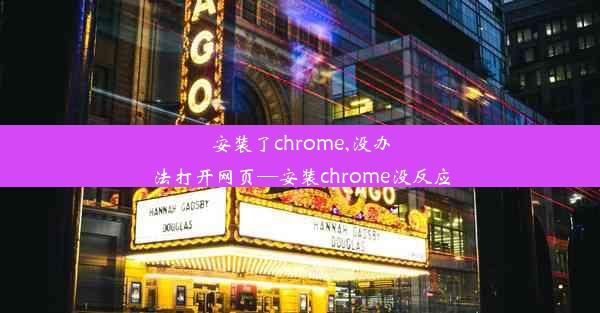 安装了chrome,没办法打开网页—安装chrome没反应