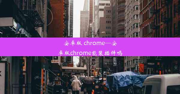 安卓版 chrome—安卓版chrome能装插件吗