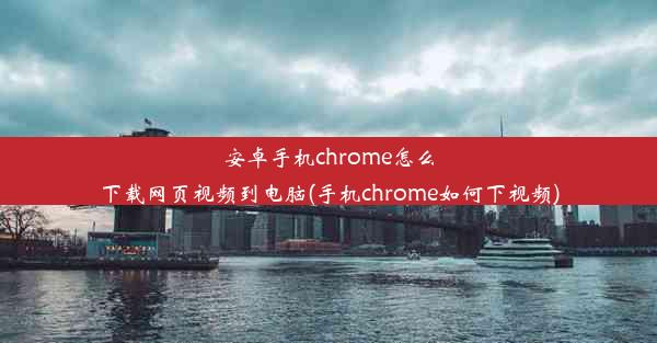 安卓手机chrome怎么下载网页视频到电脑(手机chrome如何下视频)