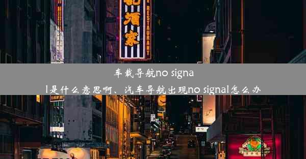 车载导航no signal是什么意思啊、汽车导航出现no signal怎么办