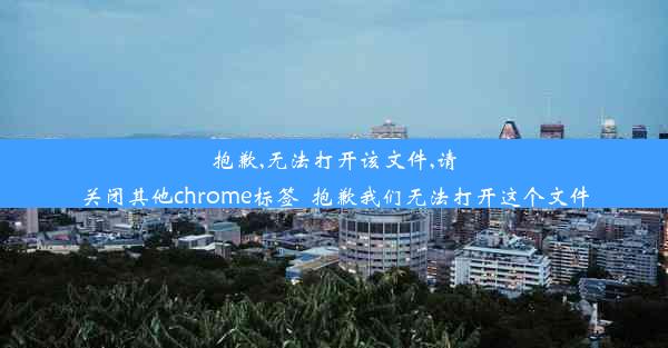 抱歉,无法打开该文件,请关闭其他chrome标签_抱歉我们无法打开这个文件