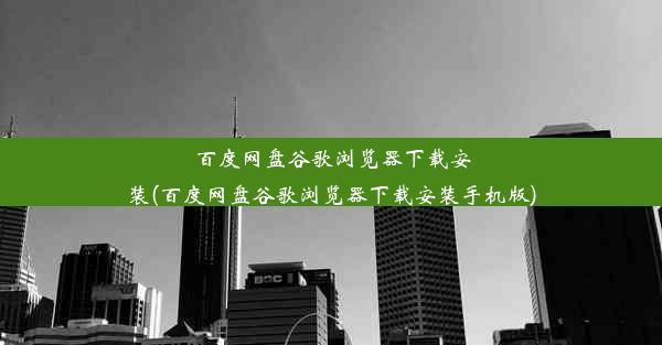 百度网盘谷歌浏览器下载安装(百度网盘谷歌浏览器下载安装手机版)