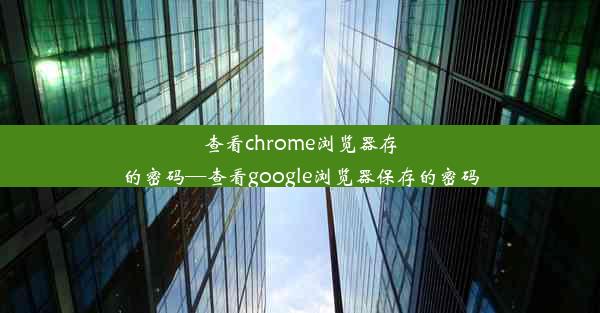 查看chrome浏览器存的密码—查看google浏览器保存的密码