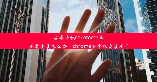 安卓手机chrome下载不能安装怎么办—chrome安卓版安装不了