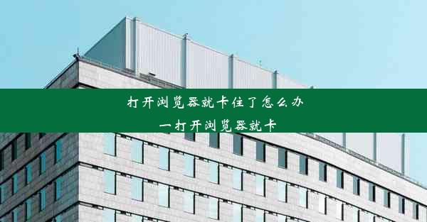 打开浏览器就卡住了怎么办_一打开浏览器就卡