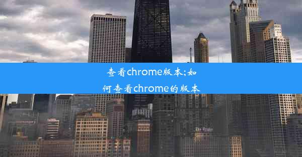 查看chrome版本;如何查看chrome的版本