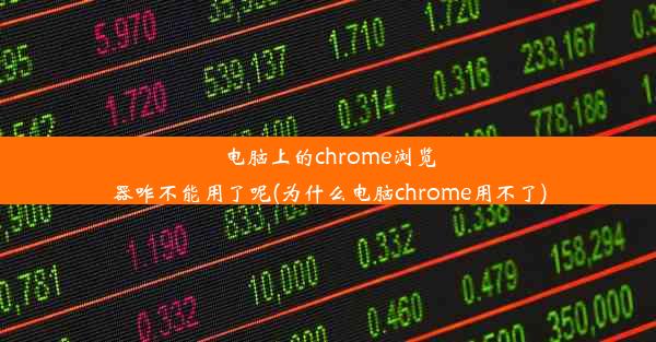 电脑上的chrome浏览器咋不能用了呢(为什么电脑chrome用不了)