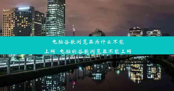 电脑谷歌浏览器为什么不能上网_电脑的谷歌浏览器不能上网