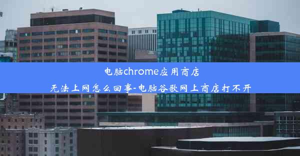 电脑chrome应用商店无法上网怎么回事-电脑谷歌网上商店打不开