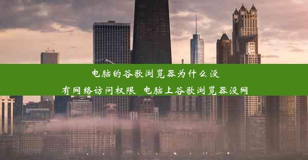 电脑的谷歌浏览器为什么没有网络访问权限_电脑上谷歌浏览器没网