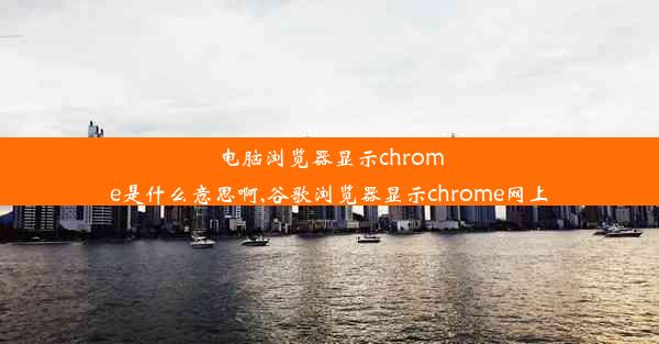 电脑浏览器显示chrome是什么意思啊,谷歌浏览器显示chrome网上