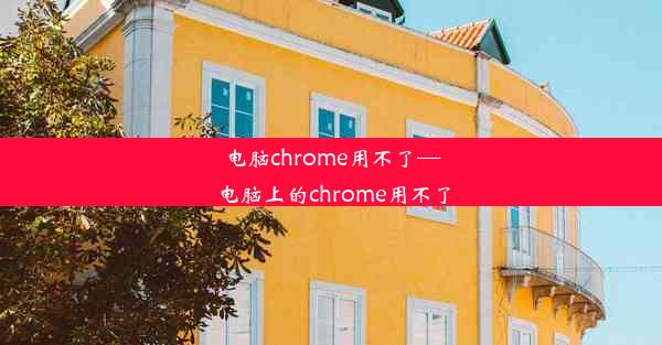 电脑chrome用不了—电脑上的chrome用不了