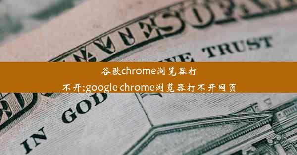 谷歌chrome浏览器打不开;google chrome浏览器打不开网页