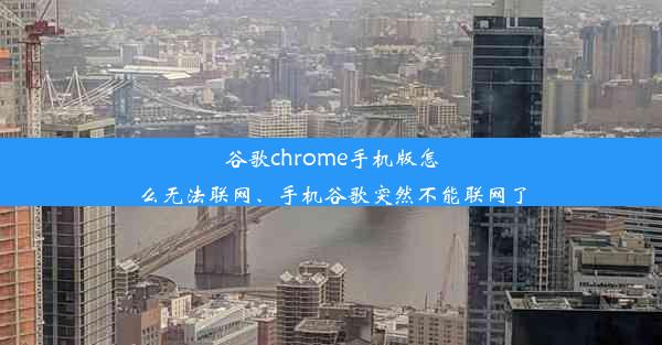 谷歌chrome手机版怎么无法联网、手机谷歌突然不能联网了