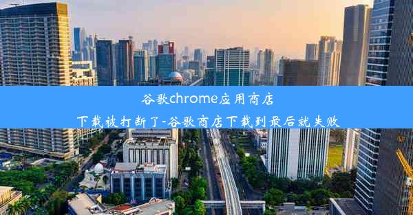 谷歌chrome应用商店下载被打断了-谷歌商店下载到最后就失败