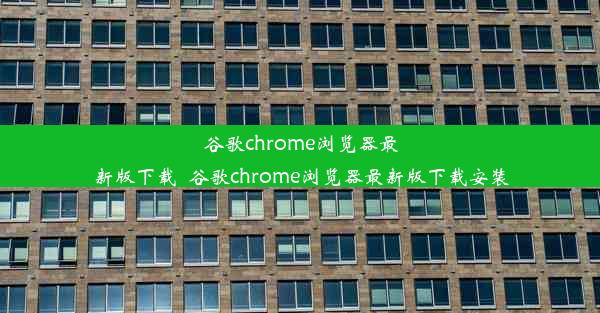 谷歌chrome浏览器最新版下载_谷歌chrome浏览器最新版下载安装