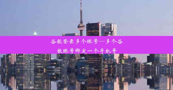 谷歌登录多个账号—多个谷歌账号绑定一个手机号