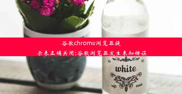 谷歌chrome浏览器提示未正确关闭;谷歌浏览器发生未知错误