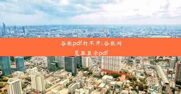 谷歌pdf打不开;谷歌浏览器显示pdf