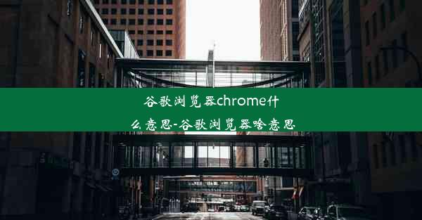 谷歌浏览器chrome什么意思-谷歌浏览器啥意思