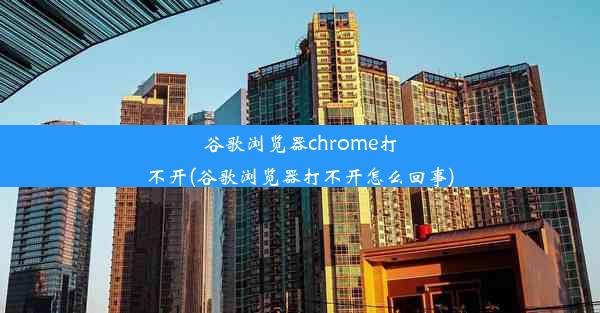 谷歌浏览器chrome打不开(谷歌浏览器打不开怎么回事)