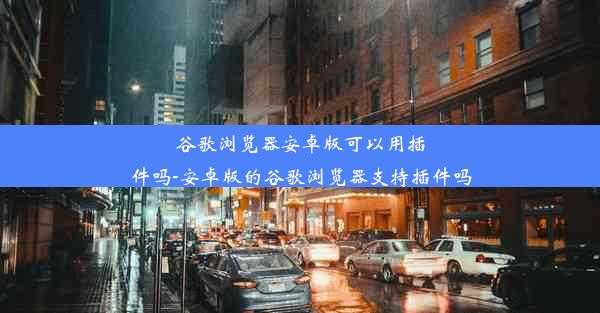 谷歌浏览器安卓版可以用插件吗-安卓版的谷歌浏览器支持插件吗