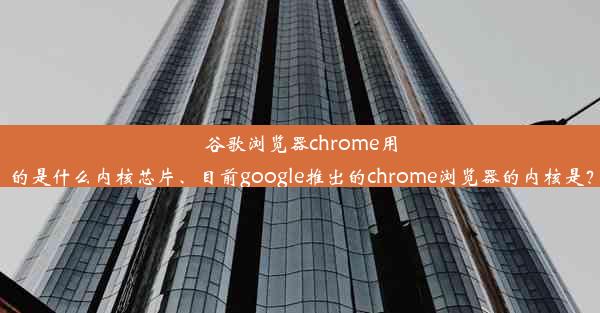 谷歌浏览器chrome用的是什么内核芯片、目前google推出的chrome浏览器的内核是？