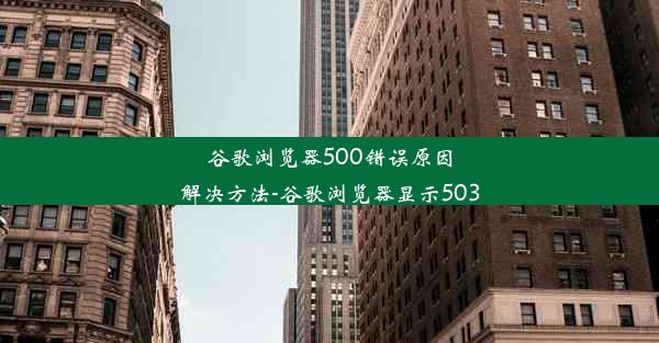 谷歌浏览器500错误原因解决方法-谷歌浏览器显示503